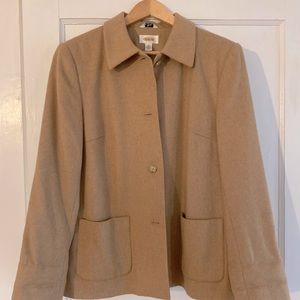 Vintage 100% Camel Hair Talbots Women’s Button-Down Shirt Style Jacket